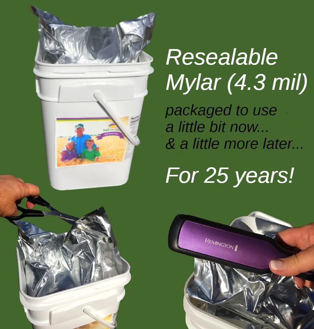 Wheatland™ White Rice • 20 lbs. Bulk Rice • Mylar and Bucket Provide 2